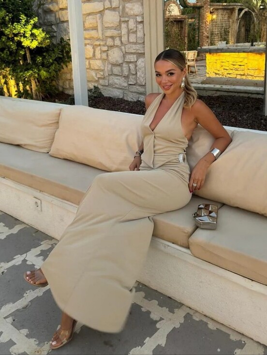 Zara Dresses & Skirts - Zara Shell Halter Maxi Dress Size M ans XS
